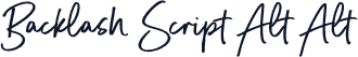 Backlash Script Alt Alt