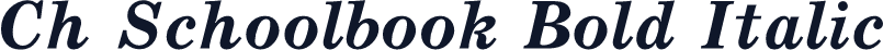 Ch Schoolbook Bold Italic