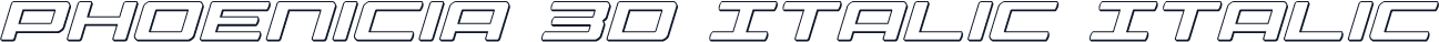 Phoenicia 3D Italic Italic