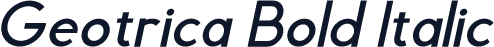 Geotrica Bold Italic