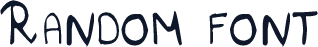 Random font