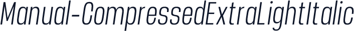 Manual-CompressedExtraLightItalic