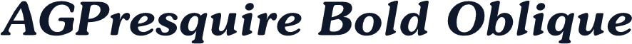 AGPresquire Bold Oblique