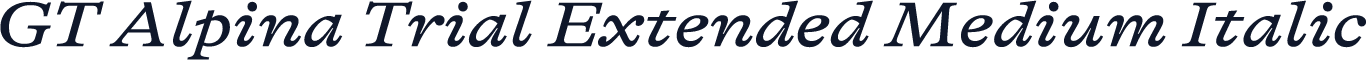 GT Alpina Trial Extended Medium Italic