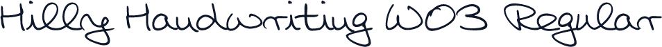 Hilly Handwriting W03 Regular
