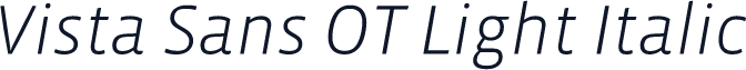 Vista Sans OT Light Italic
