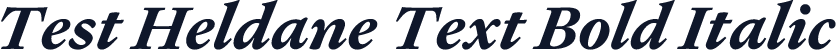 Test Heldane Text Bold Italic