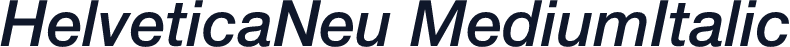 HelveticaNeu MediumItalic