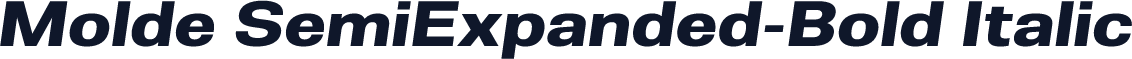 Molde SemiExpanded-Bold Italic