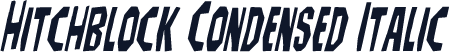 Hitchblock Condensed Italic