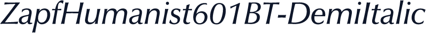 ZapfHumanist601BT-DemiItalic