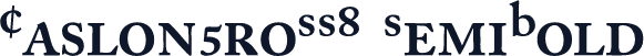 CaslonProSSK SemiBold