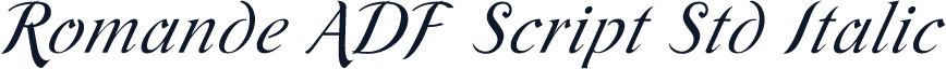 Romande ADF Script Std Italic
