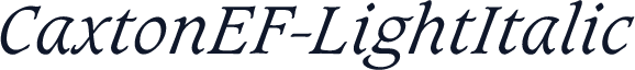 CaxtonEF-LightItalic