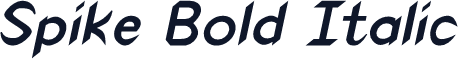 Spike Bold Italic