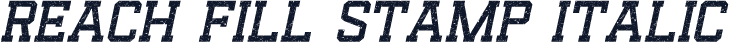 Reach Fill Stamp Italic