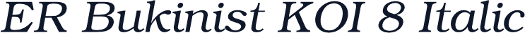 ER Bukinist KOI 8 Italic