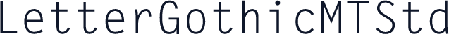 LetterGothicMTStd