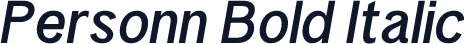 Personn Bold Italic