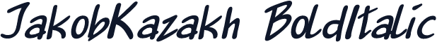 JakobKazakh  BoldItalic