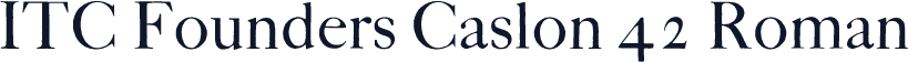 ITC Founders Caslon 42 Roman