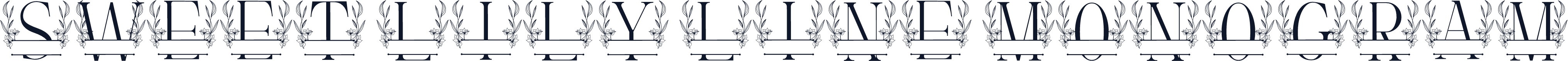 Sweet Lily Line Monogram
