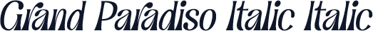 Grand Paradiso Italic Italic