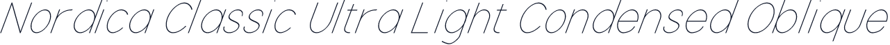 Nordica Classic Ultra Light Condensed Oblique