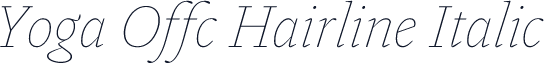 Yoga Offc Hairline Italic