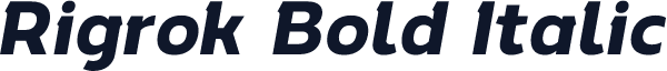 Rigrok Bold Italic