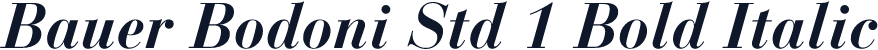 Bauer Bodoni Std 1 Bold Italic