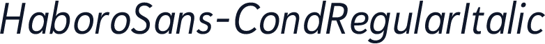 HaboroSans-CondRegularItalic