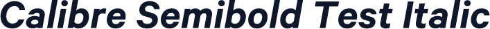 Calibre Semibold Test Italic