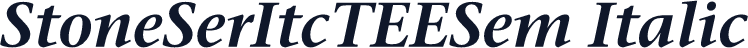 StoneSerItcTEESem Italic