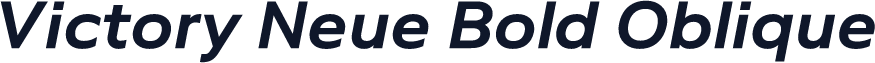 Victory Neue Bold Oblique