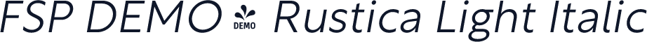 FSP DEMO - Rustica Light Italic