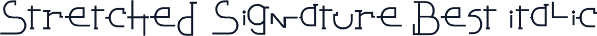 Stretched Signature Best Italic