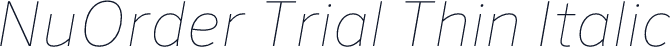 NuOrder Trial Thin Italic