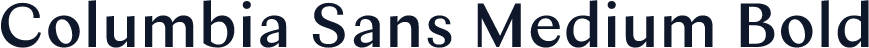 Columbia Sans Medium Bold