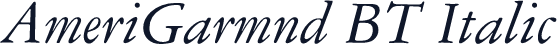 AmeriGarmnd BT Italic