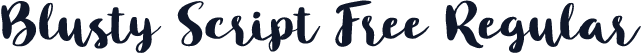 Blusty Script Free Regular