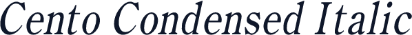 Cento Condensed Italic