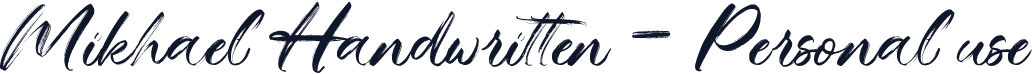 Mikhael Handwritten - Personal use
