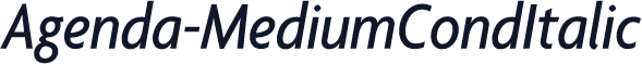 Agenda-MediumCondItalic