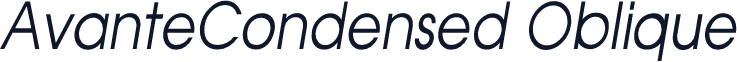 AvanteCondensed Oblique