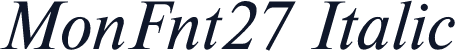 MonFnt27 Italic