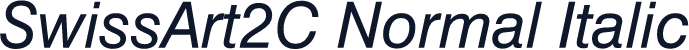 SwissArt2C Normal Italic