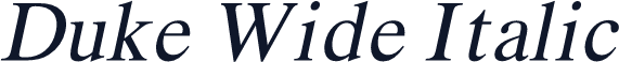 Duke Wide Italic