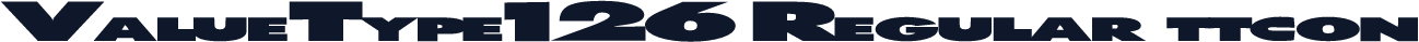 ValueType126 Regular ttcon