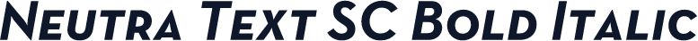Neutra Text SC Bold Italic